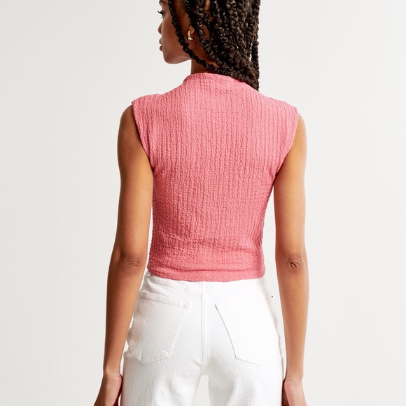 NWOT Abercrombie Paloma Bubble Knit Top - Green - small - Picture 5 of 10